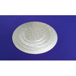 14 Inch Silver | Round 3 mm | Cake Boards Masonite | Premium Quality | Christmas Cake Cupcake Decorating Craft