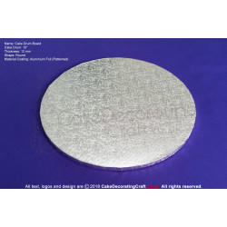 10 Inch | Cake Drum | Round 12 mm | Silver | Strong Base | Premium Quality