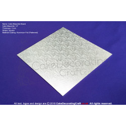 12 Inch | Silver | Square 3 mm | Cake Boards Masonite | Premium Quality