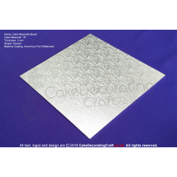 16 Inch | Silver | Square 3 mm | Cake Boards Masonite | Premium Quality