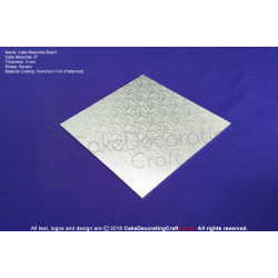 6 Inch | Silver | Square 3 mm | Cake Boards Masonite | Premium Quality