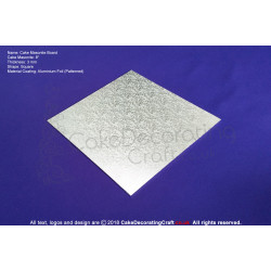 8 Inch | Silver | Square 3 mm | Cake Boards Masonite | Premium Quality