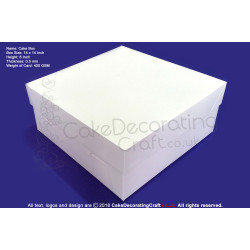 14" Inch | Cake Boxes + Lids | 0.5 mm Thick or 400 GSM | White | Strong | Premium Quality