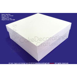 16" Inch | Cake Boxes + Lids | 0.5 mm Thick or 400 GSM | White | Strong | Premium Quality