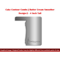 Beauteous Baluster Design 2 | 4 Inch | Cake Decorating Craft | Cake Contour Combs | Smoothing | Metal Spreader | Butter Cream Smoothing | Genius Tool