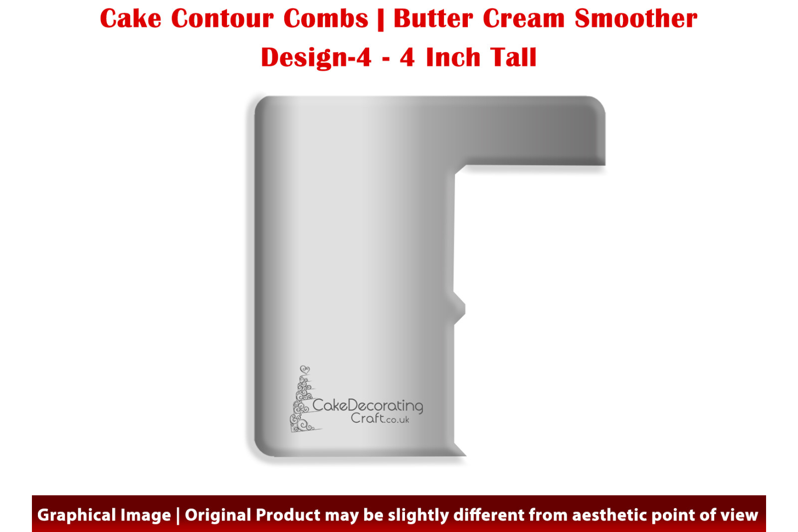 Book | Design 4 | 4 Inch | Cake Decorating Craft | Cake Contour Combs | Smoothing | Metal Spreader | Butter Cream Smoothing | Genius Tool