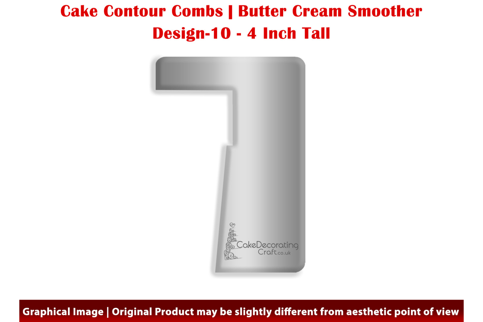 Flower Pot | 4 Inch | Cake Decorating Craft | Cake Contour Combs | Smoothing | Metal Spreader | Butter Cream Smoothing | Genius Tool