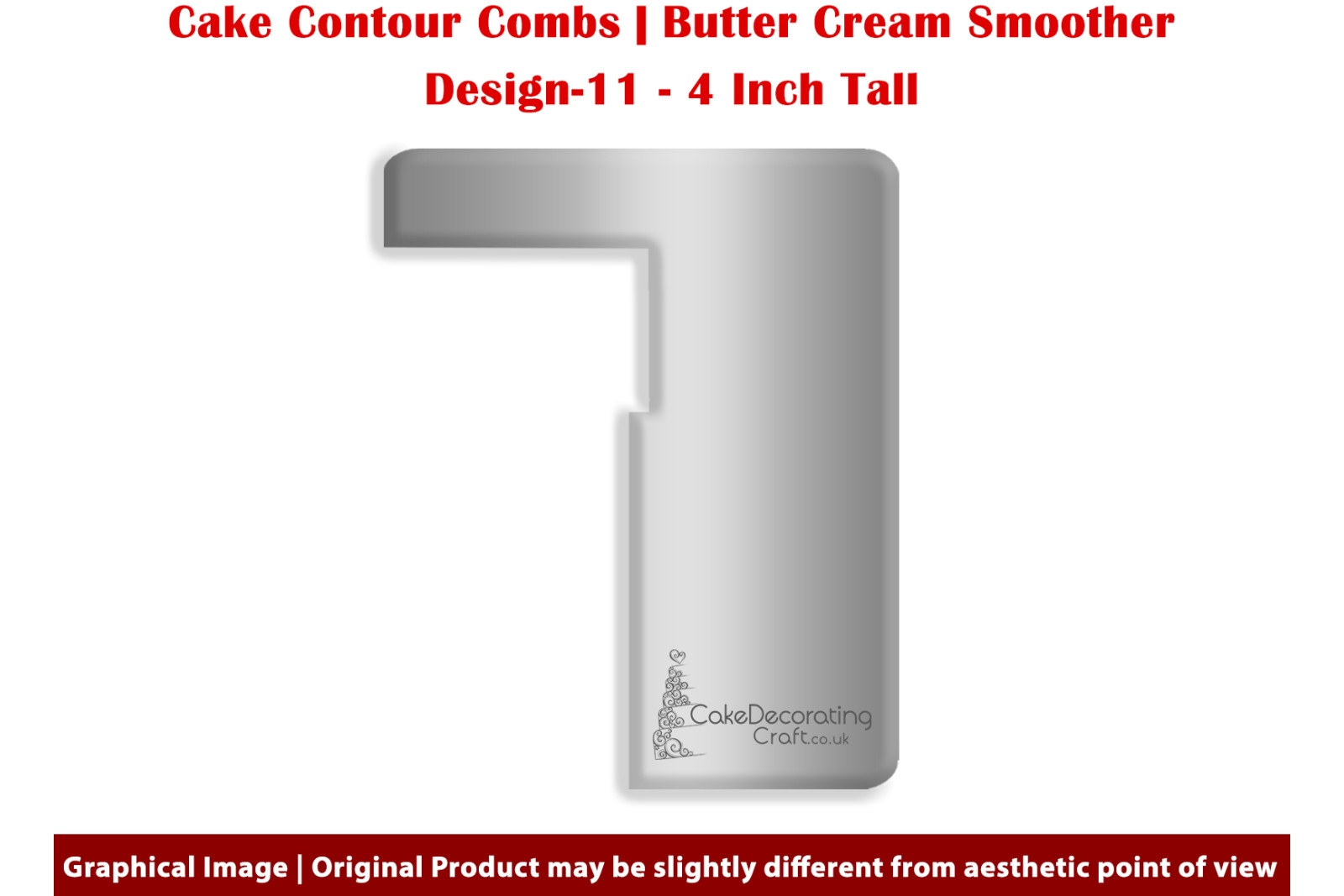 Gift Box | 4 Inch | Cake Decorating Craft | Cake Contour Combs | Smoothing | Metal Spreader | Butter Cream Smoothing | Genius Tool