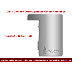 Beauteous Baluster Design 1 | 6 Inch | Cake Decorating Craft | Cake Contour Combs | Smoothing | Metal Spreader | Butter Cream Smoothing | Genius Tool