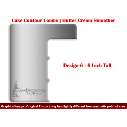 Book | 6 Inch | Cake Decorating Craft | Cake Contour Combs | Smoothing | Metal Spreader | Butter Cream Smoothing | Genius Tool