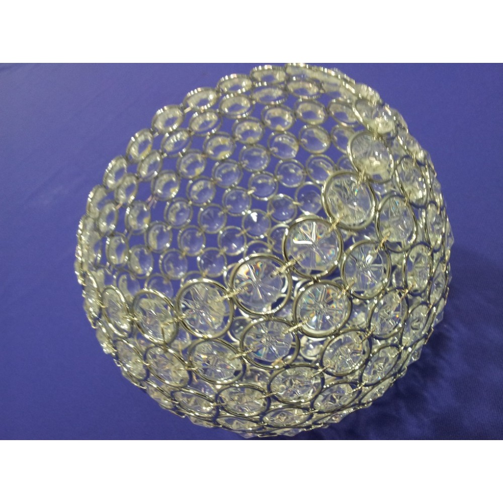 Chandelier Crystal Round Ball | Cake Separator | Real Crystals | Stackable Cakes | 20 CM