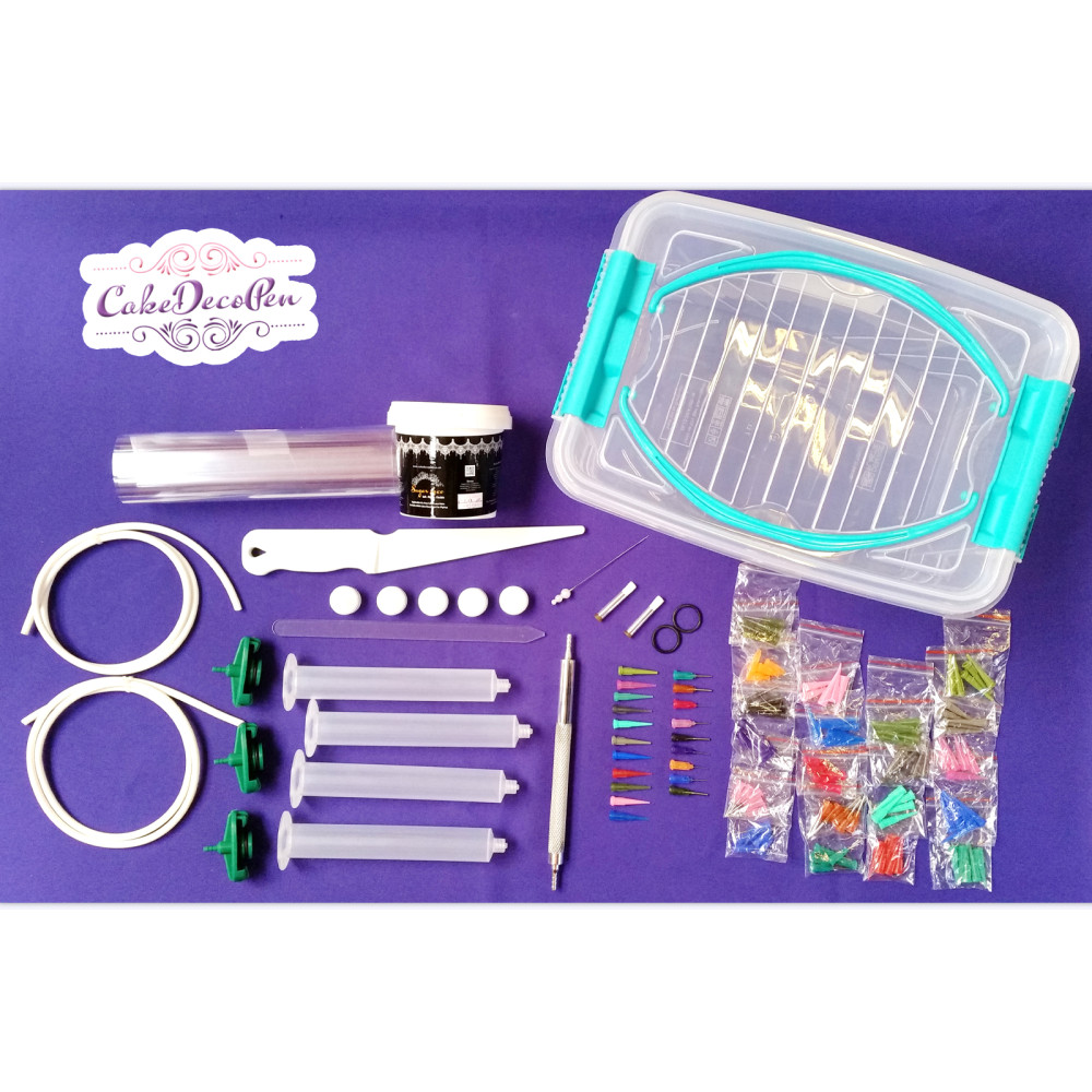 Cake Deco Pen Kit | Suitable With Karens Air Brush Machine Compressor | Cake Cupcake Cookie | Makers and Decorators | Christmas Gift Ideas