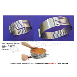 Adjustable Round Stainless Steel Ring Cake Cutter Leveller Slicer | 9”- 12” | 3” Deep | Multi-Layering