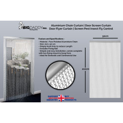 Big Daddy | Aluminium Chain | Door Screen And Flyer Curtain | Screen Pest Insect Fly Control