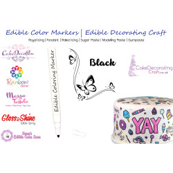 Cake Decorating Craft | Icing Pen | Icing Colouring Marker | Edible Painting Ink | Black | Christmas Cake Cupcake Decorating Craft 