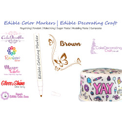 Cake Decorating Craft | Icing Pen | Icing Colouring Marker | Edible Painting Ink | Brown | Christmas Cake Cupcake Decorating Craft 