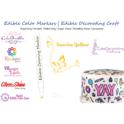 Cake Decorating Craft | Icing Pen | Icing Colouring Marker | Edible Painting Ink | Sunrise Yellow
