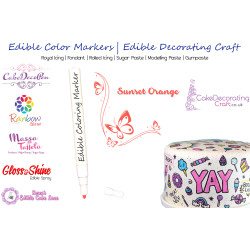 Cake Decorating Craft | Icing Pen | Icing Colouring Marker | Edible Painting Ink | Sunset Orange