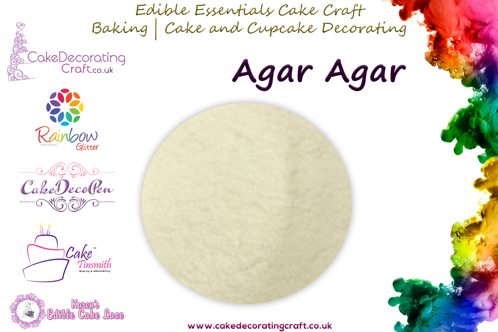 Agar Agar | 50 grams | Edible Essentials Baking and Cake Decorating Craft