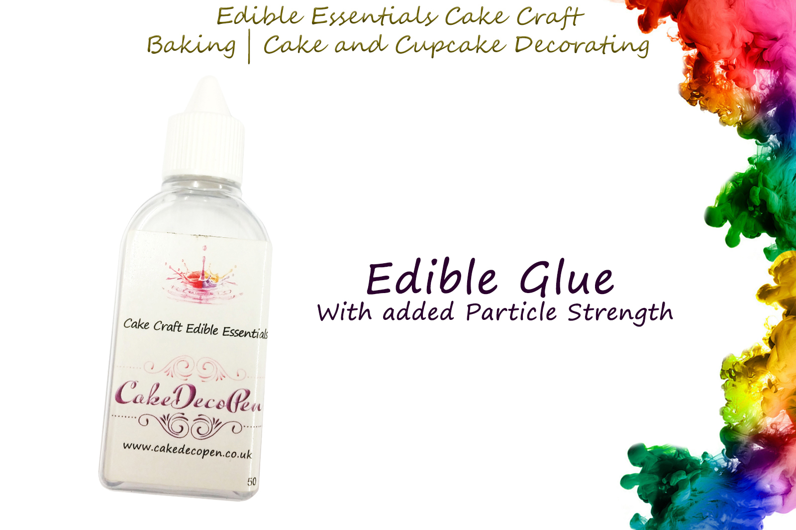 Edible Glue | 50 grams | Edible Essentials Baking and Cake Decorating Craft | Great Christmas Bake Off