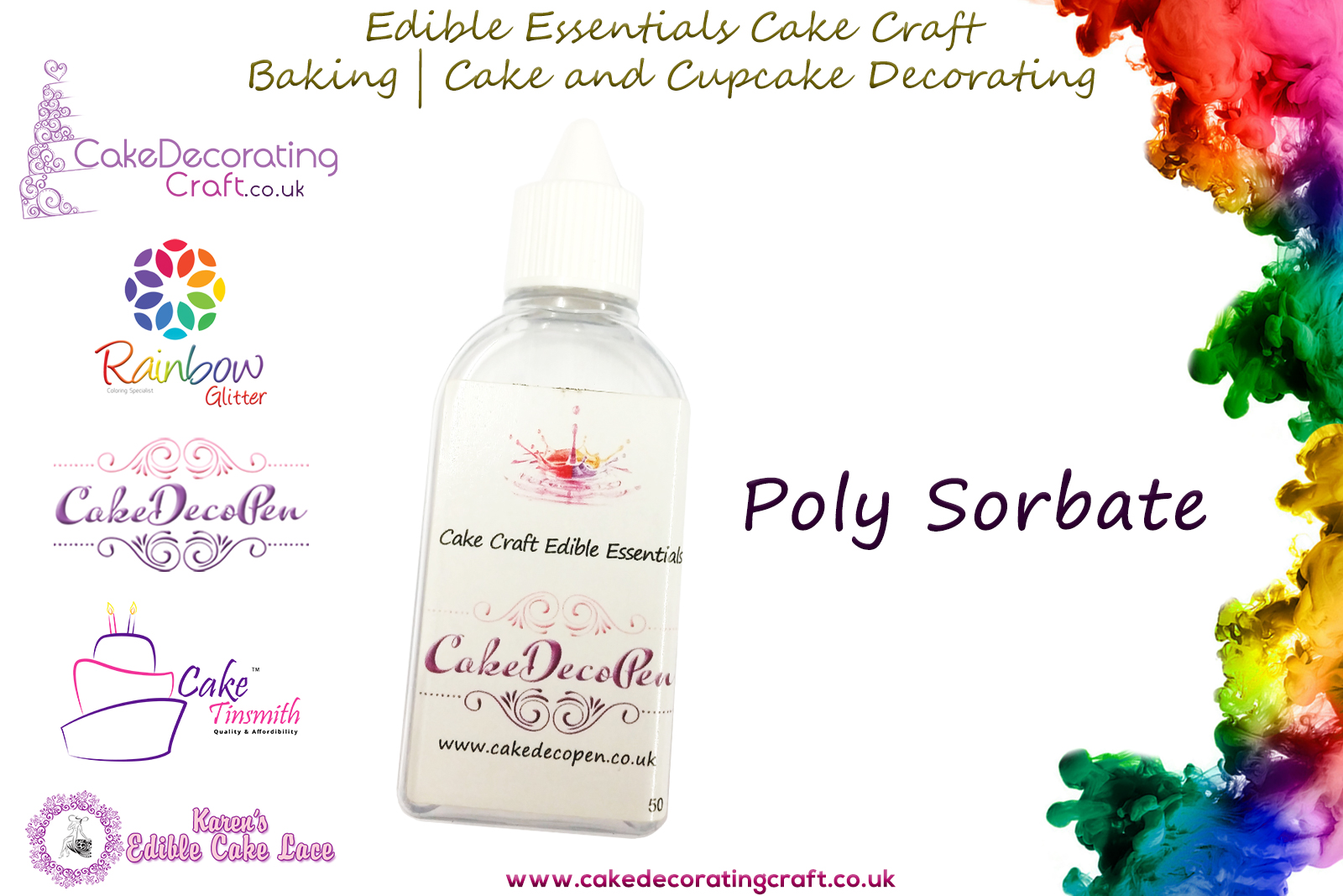 Poly Sorbate | 50 ml | Edible Essentials Baking and Cake Decorating Craft