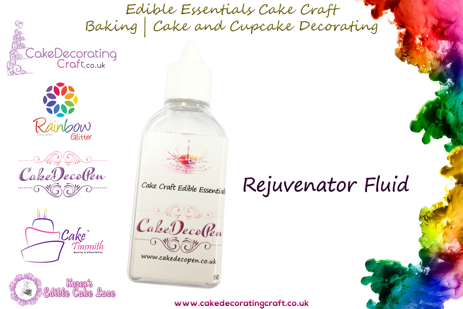 Rejuvenator | 50 ml | Edible Essentials Baking and Cake Decorating Craft | Great Christmas Bake Off