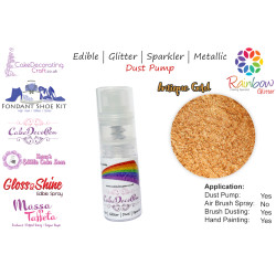 Antique Gold | Glitter | Sparkler | Edible | 8 Gram Dust Pump | Cake Decorating Craft