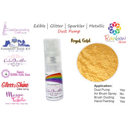 Royal Gold | Glitter | Sparkler | Edible | 8 Gram Dust Pump | Cake Decorating Craft