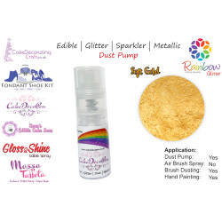Soft Gold | Glitter | Sparkler | Edible | 8 Gram Dust Pump | Cake Decorating Craft