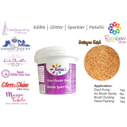 Antique Gold | Glitter | Sparkler | Edible | 25 Gram Pot | Cake Decorating Craft