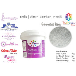 Gunmetal Silver | Glitter | Sparkler | Edible | 25 Gram Pot | Cake Decorating Craft