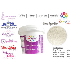 Snow White | Glitter | Sparkler | Edible | 25 Gram Pot | Cake Decorating Craft