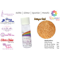 Antique Gold | Glitter | Sparkler | Edible | 4 Gram Tube | Cake Decorating Craft