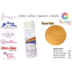 Desert Gold | Glitter | Sparkler | Edible | 4 Gram Tube | Cake Decorating Craft