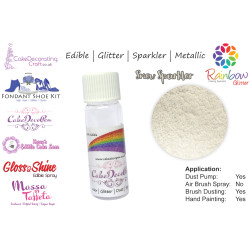 Snow White | Glitter | Sparkler | Edible | 4 Gram Tube | Cake Decorating Craft
