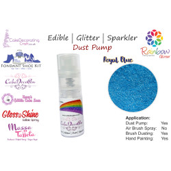 Royal Blue | Glitter | Sparkler | Edible | 8 Gram Dust Pump | Cake Decorating Craft