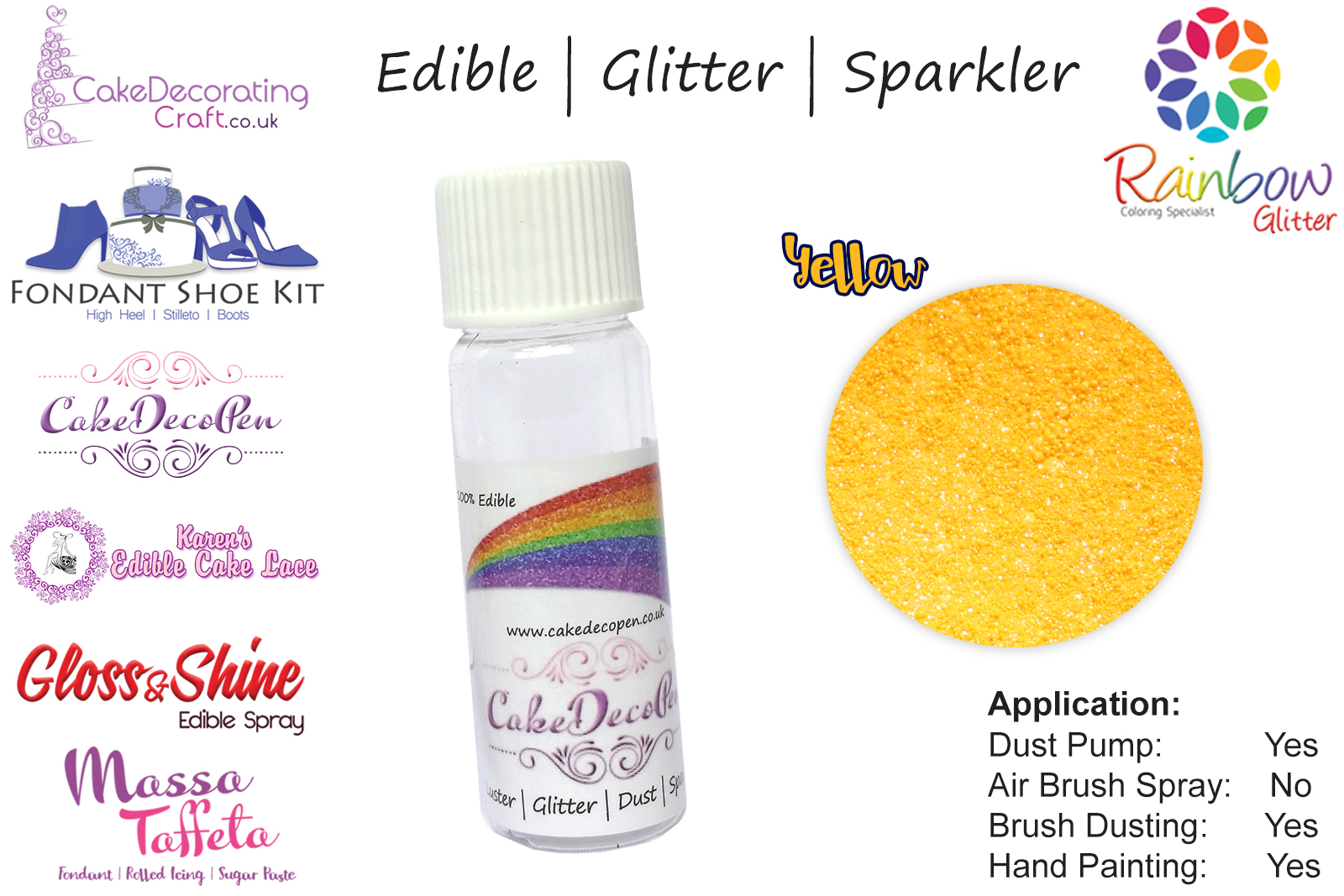 Lime Green | Glitter | Sparkler | Edible | 4 Gram Tube | Cake Decorating Craft