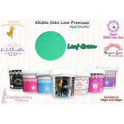 Leaf Green | Edible Cake Lace Premixes | Matt Shade | 100 Grams