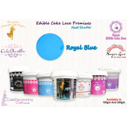 Royal Blue | Edible Cake Lace Premixes | Matt Shade | 200 Grams | Christmas Edible Decorating Colours