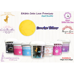 Sunrise Yellow | Edible Cake Lace Premixes | Matt Shade | 200 Grams