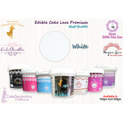 White | Edible Cake Lace Premixes | Matt Shade | 200 Grams
