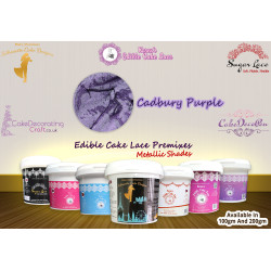 Cadbury Purple Colour | Edible Sugar Lace Deco Pen | Metallic Shade | 200 Grams
