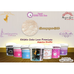 Champagne Gold Colour | Edible Cake Lace Premixes | Metallic Shade | 100 Grams