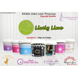 Lively Lime | Edible Cake Lace Premixes | Pearled Shade | 100 Grams