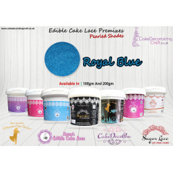 Royal Blue | Edible Cake Lace Premixes | Pearled Shade | 100 Grams