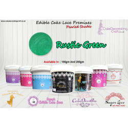 Rustic Green | Edible Cake Lace Premixes | Pearled Shade | 100 Grams