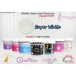 Super White | Edible Sugar Lace Deco Pen | Pearled Shade | 200 Grams