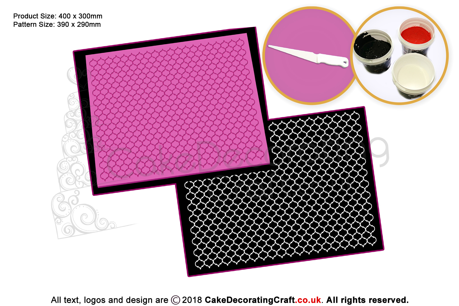 Arabic Mesh | Cake Lace Mat | Cake Decorating Starter Kit | Cake Decorating Craft Tool