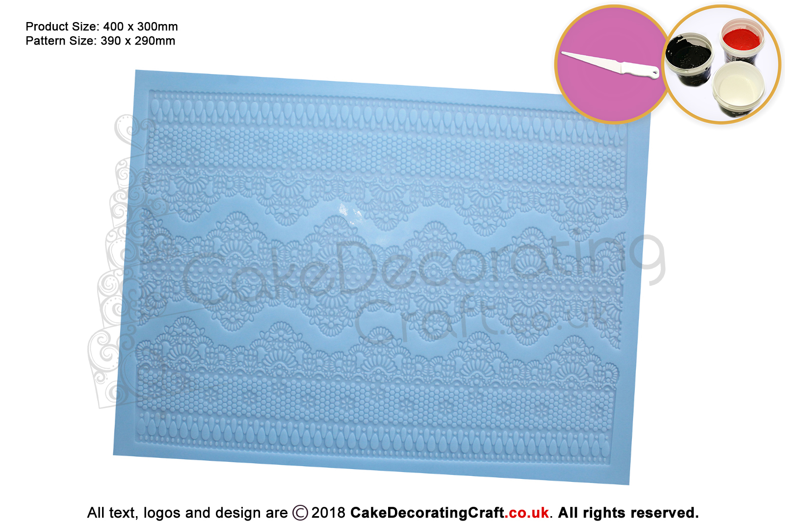 Chantilly | Cake Lace Mats |Cake Decorating Starter Kit | Cake Decorating Craft Tool