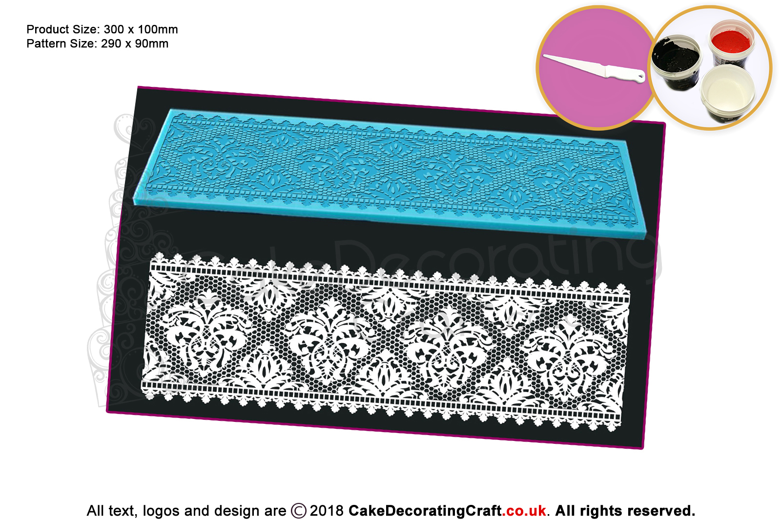 Damask | Cake Lace Mats | Cake Decorating Starter Kit | Cake Decorating Craft Tool